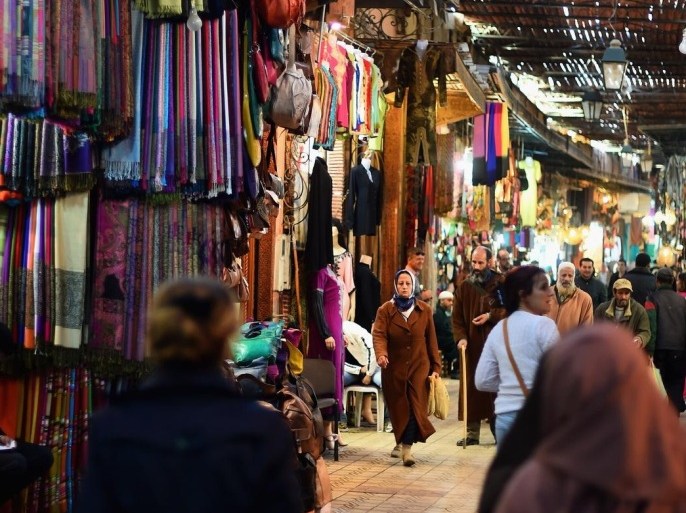 MARRAKECH, MOROCCO - DECEMBER 11: General view of the market stall at the market square on December 11, 2014 in Marrakech, Morocco.