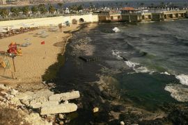 BEIRUT, LEBANON - JULY 29: Crude oil resulting from an Israeli attack on the Jiyeh power plant covers a tourist beach July 29, 2006 in Beirut, Lebanon. Lebanon, a country located on the Mediterranean, is facing an environmental crisis as 110,000 barrels of oil from the plant have spilled into the sea.
