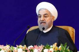Iranian President Hassan Rowhani delivers his speech during the opening of the World against Violence and Extremism conference, in Tehran, Iran, 09 December 2014. According to media reports, President Rowhani said that if regional countries can defeat the Islamic State (IS) militants if they can reach a common understanding. Foreign Ministers of Syria, Pakistan, Nicaragua and Iraq along with participants from some 40 countries are attending the conference.