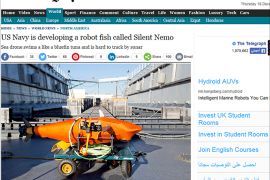 صورة للسمكة الروبوت أو السبّاح الشبح الذي صنعته البحرية الأميركية لأغراض عسكرية (ديلي تلغراف)