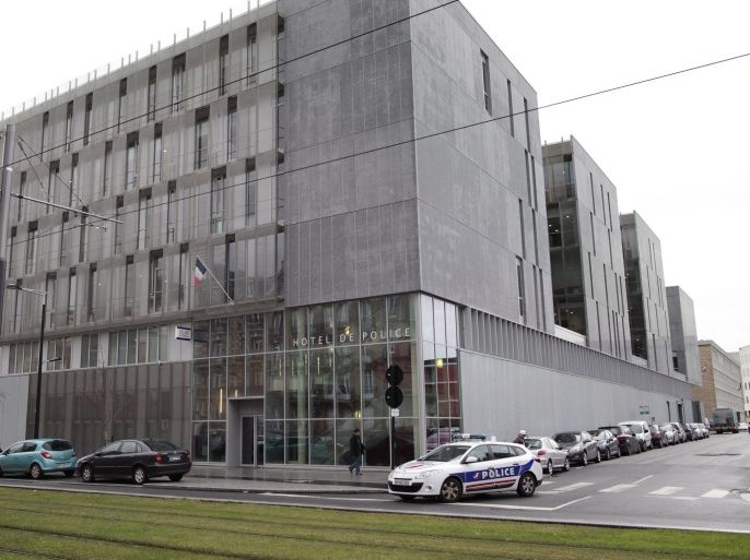 Picture taken of the police headquarters in Le Havre, northwestern France, on December 15, 2014. French police launched raids across the country early on December 15, dismantling a network sending jihadist fighters to Syria, a police source told AFP. Elite and anti-terror police units descended on around a dozen targets, mostly in the southern region of Toulouse, but also around Paris and in the northern region of Normandy, the source said on condition of anonymity. It was not immediately clear how many people were arrested. AFP PHOTO / CHARLY TRIBALLEAU