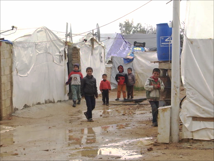 ‪‬ مخيمات للاجئين سوريين بلبنان(الأناضول)