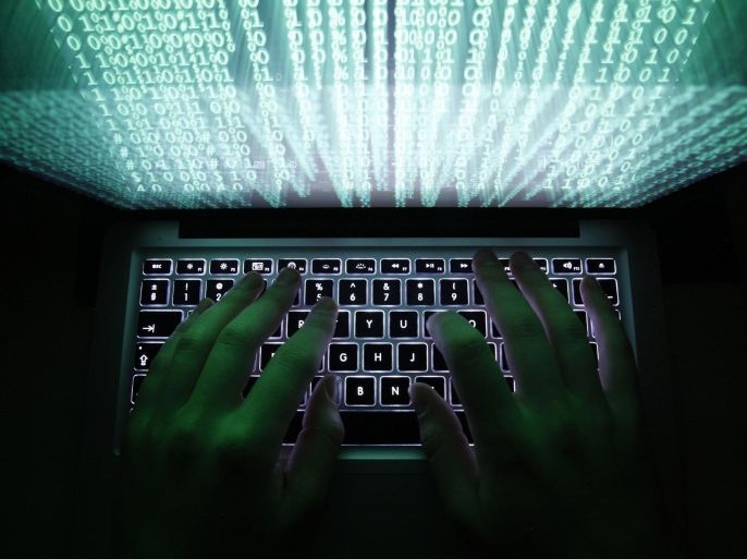 A man types on a computer keyboard in Warsaw, in this February 28, 2013 file picture illustration. Microsoft Corp and the FBI, aided by authorities in more than 80 countries, have launched a major assault on one of the world's biggest cyber crime rings, believed to have stolen more than $500 million from bank accounts over the past 18 months. To match Exclusive CITADEL-BOTNET.