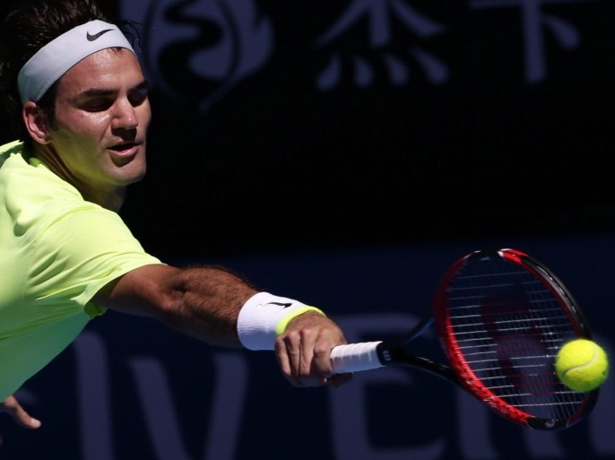Roger Federer of Switzerland in action against Andreas Seppi of Italy in their third round match at the Australian Open Grand Slam tennis tournament in Melbourne, Australia, 23 January 2015. The Australian Open tennis tournament runs from 19 January until 01 February 2015. Federer lost.