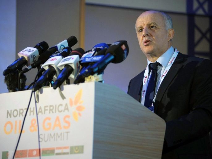 Said Sahnoun, the acting chief executive officer of Algerian state oil company Sonatrach, speaks during 9th edition of the North African summit of Oil and Gas in Algiers, Algeria, 07 December 2014. Sahnoun said the Algerian government-owned company will maintain its investment plan despite the drop in oil prices, adding the company is planning to invest 22 billion UD dollars to develop natural gas fields. The three-day annual summit is the most prestigious event focused on North Africa oil and gas industry gathering key decision makers and international investors.
