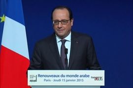 كلمة الرئيس الفرنسي فرانسوا هولاند امام المعهد العربي بباريس
