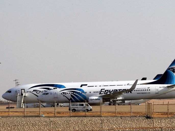 Planes of Egypt's state-owned carrier, EgyptAir, sit on a runway at Cairo Airport, Cairo, Egypt, 07 September 2012. Media reports quoting company official state that EgyptAir on 07 September recruited emergency attendants and resumed some international flights after a strike by its crews forced many flight cancellations. The strike has grounded more than 40 long-haul flights since it started at midnight, sources in the airline said.