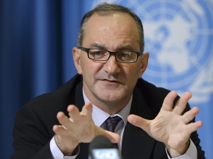 Peter Salama, UNICEF Global Ebola Emergency Coordinator, speaks during a press conference about the Launch of the 2015 Humanitarian Action for Children and Update on the situation of children in Syria and in Ebola affected countries, at the European headquarters of the United Nations, in Geneva, Switzerland, 29 January 2015.