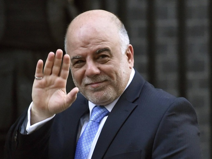 ‪‬ رئيس الوزراء العراقي حيدر العبادي سيلتقي هاموند قبل بدء اجتماع التحالف(رويترز)