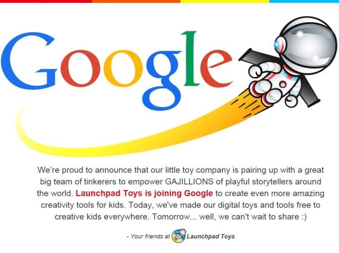غوغل تستحوذ على شركة لانتشباد تويز الناشئة المتخصصة بتطوير أدوات إبداعية للأطفال