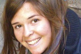 Kayla Mueller, 26, an American humanitarian worker from Prescott, Arizona is pictured in this undated handout photo obtained by Reuters February 6, 2015. The Islamic State militant group said February 6, 2015 that Mueller, who it claimed it held hostage in Syria, had been killed when Jordanian fighter jets hit a building where she was being held, according to the SITE monitoring group.Kayla Mueller was abducted in Aleppo, Syria in August 2013. REUTERS/Mueller Family/Handout via Reuters (UNITED STATES - Tags: POLITICS CONFLICT TPX IMAGES OF THE DAY) THIS IMAGE HAS BEEN SUPPLIED BY A THIRD PARTY. IT IS DISTRIBUTED, EXACTLY AS RECEIVED BY REUTERS, AS A SERVICE TO CLIENTS. FOR EDITORIAL USE ONLY. NOT FOR SALE FOR MARKETING OR ADVERTISING CAMPAIGNS. NO ARCHIVES. NO SALES