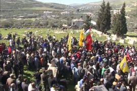 تشييع جنازة شاب فلسطيني استشهد برصاص جنود الإحتلال الإسرائيلي جنوب غربي مدينة نابلس بالضفة