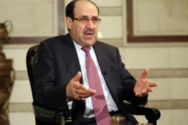 Iraq's Vice President and former Prime Minister Nouri al-Maliki, speaks during an interview with The Associated Press in Baghdad, Iraq, Monday, Feb. 2, 2015. Al-Maliki denies he is seeking a political comeback despite frequent appearances in local media and a recent high-profile visit to influential neighboring Iran. (AP Photo/Khalid Mohammed)
