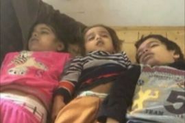 أطفال من ضحابا قصف الطائرات المصرية لمدينة درنة الليبية