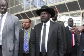 South Sudan's President Salva Kiir Mayardit leaves after attending peace talks with South Sudan's rebel leader Riek Machar in Ethiopia's capital Addis Ababa, March 6, 2015. Peace talks between South Sudan's government and rebels adjourned on Friday and there was no date set for the next meeting, a mediation official said. REUTERS/Tiksa Negeri (ETHIOPIA - Tags: SOCIETY POLITICS CRIME LAW CIVIL UNREST)