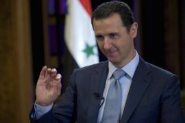 Syria's President Bashar al-Assad is seen during the filming of an interview with the BBC, in Damascus February 9, 2015. Assad said third parties including Iraq were conveying information to Damascus about a U.S.-led campaign of air strikes against the Islamic State militant group in Syria. In an interview with the BBC broadcast on Tuesday February 10, Assad said there was no direct cooperation with the United States, whose air force has been bombing Islamic State in Syria since September. Picture taken February 9, 2015. REUTERS/SANA/Handout via Reuters (SYRIA - Tags: CIVIL UNREST POLITICS CONFLICT MEDIA TPX IMAGES OF THE DAY) ATTENTION EDITORS - THIS PICTURE WAS PROVIDED BY A THIRD PARTY. REUTERS IS UNABLE TO INDEPENDENTLY VERIFY THE AUTHENTICITY, CONTENT, LOCATION OR DATE OF THIS IMAGE. FOR EDITORIAL USE ONLY. NOT FOR SALE FOR MARKETING OR ADVERTISING CAMPAIGNS. THIS PICTURE IS DISTRIBUTED EXACTLY AS RECEIVED BY REUTERS, AS A SERVICE TO CLIENTS