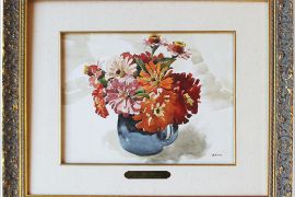 This handout photo received March 23, 2015 courtesy Nate D. Sanders Fine Autographs & Memorabilia shows a still-life watercolor painting of flowers by a young Adolf Hitler which will be sold at auction in Los Angeles this week, organizers announced March 23, 2015.