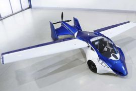 The AeroMobil 3.0 is pictured in a garage in Slovakia in this handout provided by Aeromobil October, 2014. The "Flying Roadster", a unique prototype, combines the qualities of a supercar and a light sports aircraft. According to a press release the AeroMobil has a top speed of 160 km/h (100 mph) as a car and 200km/h (124 mph) as a plane. The range is about 700 km (430 miles) as a plane and 875 km (540 miles) as a car. It has two seats, uses regular petrol and can be used in road traffic as well as at any airport in the world. REUTERS/AeroMobil/Handout via Reuters (AUSTRIA - Tags: SOCIETY TRANSPORT BUSINESS) ATTENTION EDITORS - THIS PICTURE WAS PROVIDED BY A THIRD PARTY. REUTERS IS UNABLE TO INDEPENDENTLY VERIFY THE AUTHENTICITY, CONTENT, LOCATION OR DATE OF THIS IMAGE. FOR EDITORIAL USE ONLY. NOT FOR SALE FOR MARKETING OR ADVERTISING CAMPAIGNS. NO SALES. NO ARCHIVES. THIS PICTURE IS DISTRIBUTED EXACTLY AS RECEIVED BY REUTERS, AS A SERVICE TO CLIENTS