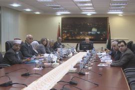 اجتماع الحكومة الفلسطينية في رام الله برئاسة رئيس الوزراء رامي الحمد