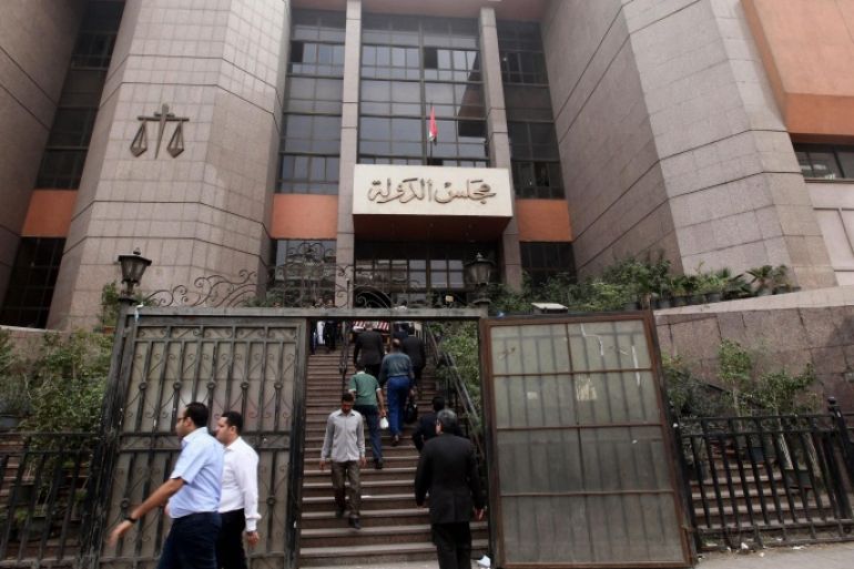 An exterior view of the Egyptian State Council where a court is looking into a case challenging the state of emergency, in Cairo, Egypt, 12 November 2013. According to media sources, the administrative court ruled that the state of emergency be lifted on 12 November, two days earlier than it was previously scheduled. The state of emergency and a curfew was imposed on 14 August following the dispersing of Islamists sit-in to support ousted president Mohamed Morsi.