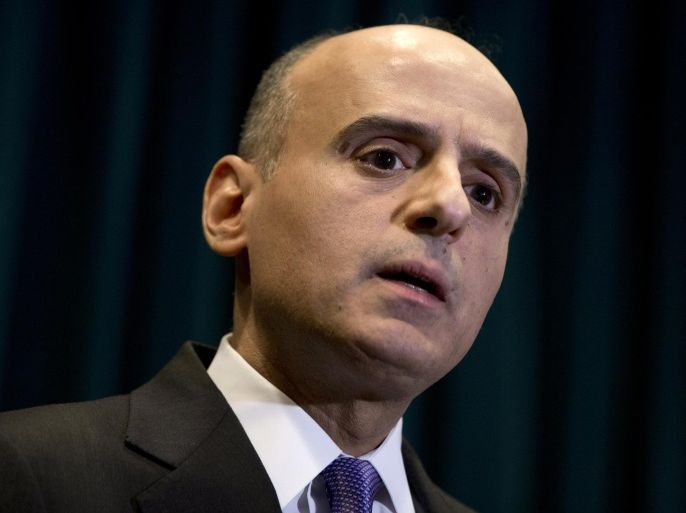 Saudi Arabian Ambassador to the United States Adel Al-Jubeir speaks during a news conference at the Royal Embassy of Saudi Arabia in Washington, Wednesday, March 25, 2015. Al-Jubeir says his country began airstrikes against the Houthi rebels in Yemen, who drove out the U.S.-backed Yemeni president. (AP Photo/Carolyn Kaster)