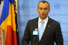 NEW YORK, NY - NOVEMBER 18: UN's special envoy to Iraq Nikolay Mladenov speaks to the press after the meeting of the Security Council on the situation in Iraq on November 18, 2014 in New York, United States.