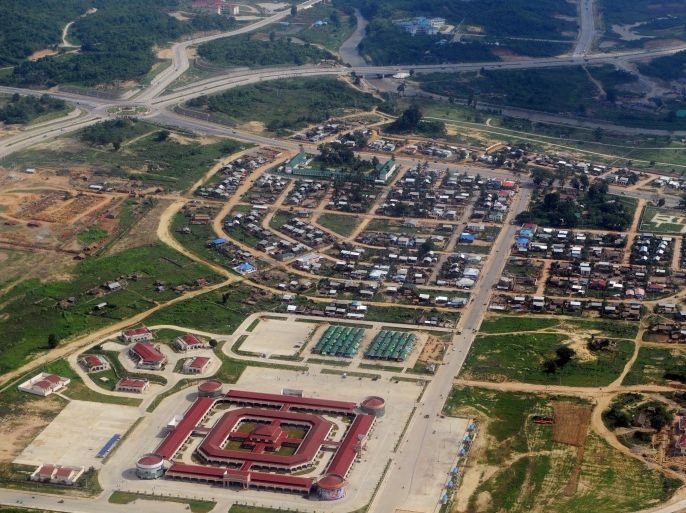 Aerial view on May 23, 2008 of the purposefully-built capital city of Naypyidaw, Myanmar.