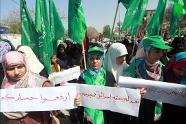وقفة نسوية في غزة بمناسبة يوم المرأة العالمي