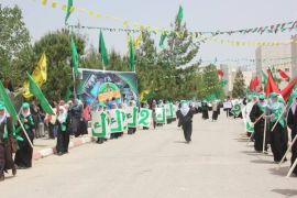 احتفال كتلة الوفاء الإسلامية بفوزها بانتخابات مجلس طلبة جامعة بيرزيت