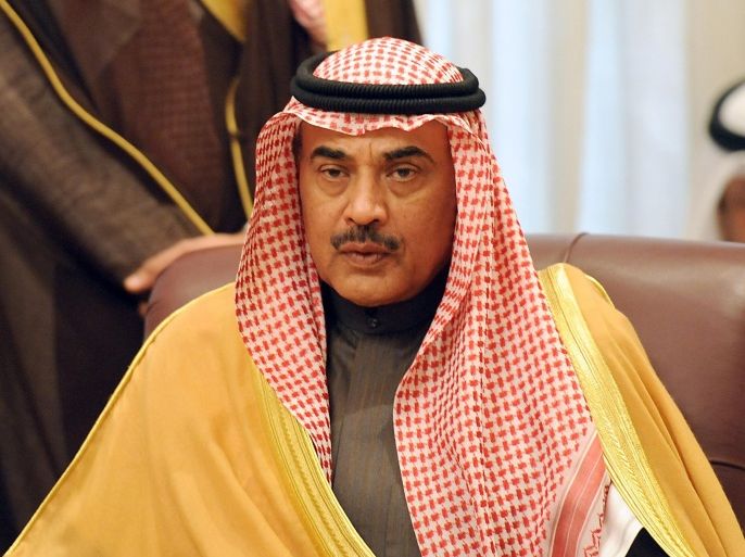 Kuwaiti Foreign Minister Sheikh Sabah al-Khaled al-Sabah attends an extraordinary meeting of foreign ministers of the Gulf Cooperation Council (GCC), on February 14, 2015 in the Saudi capital Riyadh. The foreign ministers are meeting for talks on Yemen and Syria. AFP PHOTO / FAYEZ NURELDINE