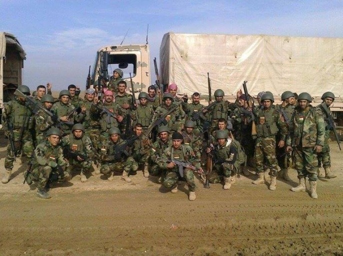 مجموعة من قوات البشمركة السورية في رتل