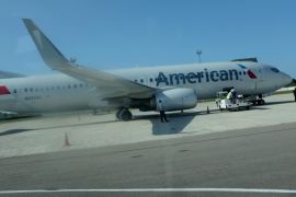 HAVANA, CUBA - MARCH 01: A Miami-bound American Airlines charter plane waits on the tarmac at José Martí International Airport on March 1, 2015 in Havana, Cuba. The United States and Cuban officials continue their dialogue in an effort to restore full diplomatic relations and move toward opening trade.
