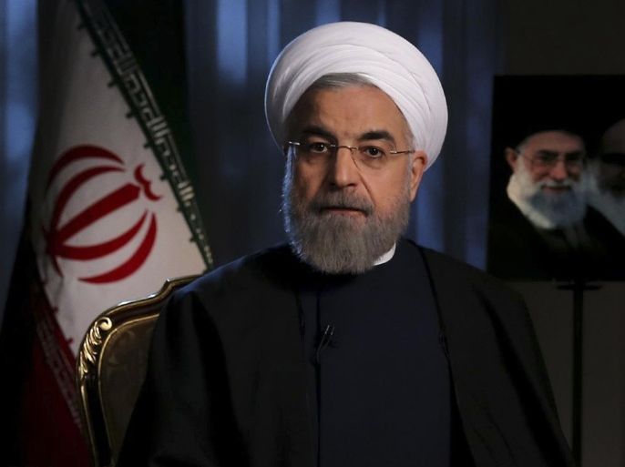 In this photo released by the official website of the office of the Iranian Presidency on Saturday, March 21, 2015, Iran's President Hassan Rouhani delivers a message for the Iranian new year, or Nowruz, in Iran. Iranians celebrate Nowruz, new year in Persian, which comes with the onset of the spring. (AP Photo/Presidency Office)
