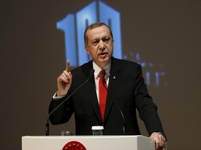 أردوغان يتحدث بإسطنبول بالتزامن مع بدء إحياء مئوية معركة 