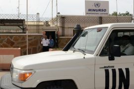 An UN vehicle drives past the headquarters of the United Nations Mission for the Referendum in Western Sahara (MINURSO) on May 13, 2013 in Laayoune, the main city in the disputed territory. Six Sahrawi activists arrested this month after pro-independence protests in Western Sahara said they were tortured by Moroccan police and made to sign confessions, Amnesty International charged on May 16. The Western Sahara is a highly sensitive subject in Morocco, which annexed the former Spanish colony in 1975 in a move never recognised by the international community.