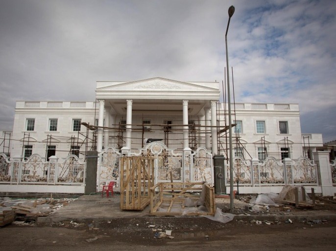 ERBIL, IRAQ - DECEMBER 15: Construction continues the White House a $20 villa being built inside Dream City, a new exclusive residential suburb that is being developed in Erbil on December 15, 2014 in Erbil, Iraq. Dream City, is one of several high value residential areas that have been built in the Kurdistan capital since 2003 and are complete with their own mosque, shopping areas and schools. Property values vary, but many villas in the gated and walled development are now valued at over $1million and it even features a $20million US White House replica. Despite insecurity in the rest of Iraq, the semi autonomous region of Kurdistan has been seen by some investors as the new Dubai and although the advance of Islamic State and a budget row with Baghdad has dampened some of the enthusiasm, the city skyline is still changing at a rapid pace.