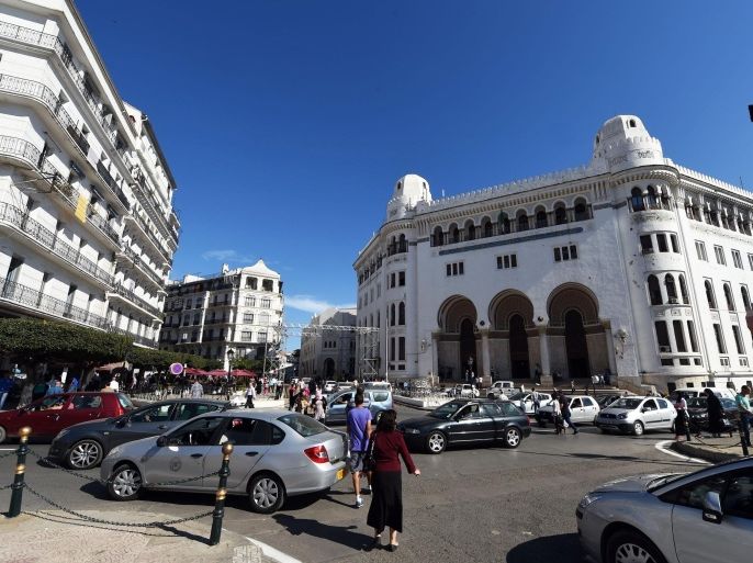 A general view taken on October 29, 2014 shows the Grande Poste d'Alger in the Algerian capital. The night of November 1, marks the sixtieth anniversary of the Algerian war of independence from France which remains a defining moment for Algeria and its elite. On the night of November 1, 1954, known as 'Toussaint Rouge' (Red All Saints Day) because it coincided with the Catholic festival, some 30 explosions rocked government targets in the colony which had been under French occupation for 132 years, leaving seven people dead. AFP PHOTO/ FAROUK BATICHE