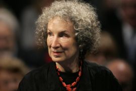 FILE - In this Oct. 24, 2008 file photo, Canadian writer Margaret Atwood arrives for the 2008 Prince of Asturias award ceremony in Oviedo, northern Spain. Atwood, has been named a foreign honorary member of the American Academy of Arts and Letters. Other foreign inductees include Italian author Roberto Calasso and British composer Peter Maxwell Davies. (AP Photo/Daniel Ochoa de Olza, File)