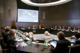 ZURICH, SWITZERLAND - MAY 25: General view during the Executive Committee meeting at the FIFA Headquarter on May 25, 2015 in Zurich, Switzerland.