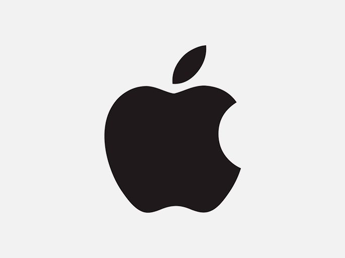 شعار شركة آبل - apple logo - الموسوعة - المصدر : موقع شركة آبل