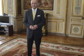 French Foreign Affairs Minister Laurent Fabius poses in his office in Paris, France, May 22, 2015, prior to an interview with Reuters. France is host to the Paris 2015 climate change conference where senior officials from almost 200 nations will meet from November 30 to December 11 in Paris to finalize an agreement to limit global warming. Picture taken May 22, 2015. REUTERS/Philippe Wojazer