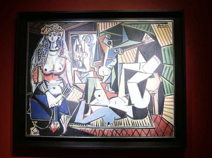 Pablo Picasso's painting 'Les femmes d'Alger (Version 'O'), oil on canvas is seen during an auction at Christie's in New York, NY, USA, 11 May 2015. The painting set a new record, selling for 160 million US dollar (142.9 million euro).