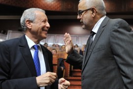 رئيس الحكومة المغربية بنكيران رفقة وزير التربية الوطنية والتكوين المهني