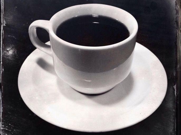 Black Coffee Served In Cup On Table