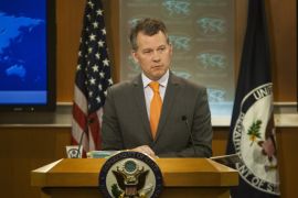 WASHINGTON, USA - MARCH 27: Acting Deputy Spokesperson Jeff Rathke answers questions from reporters during the daily press briefing at the State Department in Washington, USA on March 27, 2015.