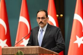ANKARA, TURKEY - FEBRUARY 23: Turkish Presidential spokesperson Ibrahim Kalin speaks during a press conference at presidential palace in Ankara, Turkey, on February 23, 2015.