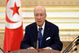 Tunisia's President Beji Caid Essebsi delivers a speech at the start of the National Security Council meeting at Carthage Palace in the capital Tunis on June 28, 2015 following Friday's attack targeting tourists, which saw at least 15 Britons killed near Sousse south of the capital. Tunisia weighed new security measures as it scrambled to secure its vital tourism sector after 38 people were killed at a seaside resort in the worst jihadist attack in its history. AFP PHOTO / FETHI BELAID