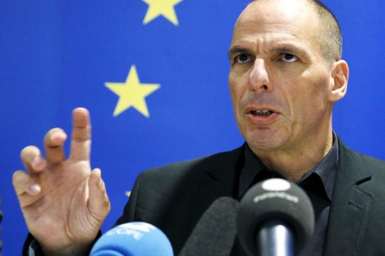 Greek Finance Minister Yanis Varoufakis addresses a news conference after a Euro zone finance ministers meeting in Luxembourg, June 18, 2015. REUTERS/Francois Lenoir