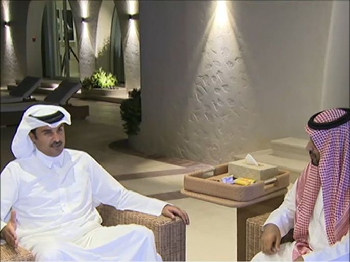 استقبل أمير دولة قطر الشيخ تميم بن حمد آل ثاني ولي ولي العهد السعودي محمد بن سلمان بالدوحة