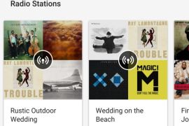 This photo provided by Google Play Music shows a selection of Google Play Music's playlists for any type of wedding situation. (Google Play Music via AP)